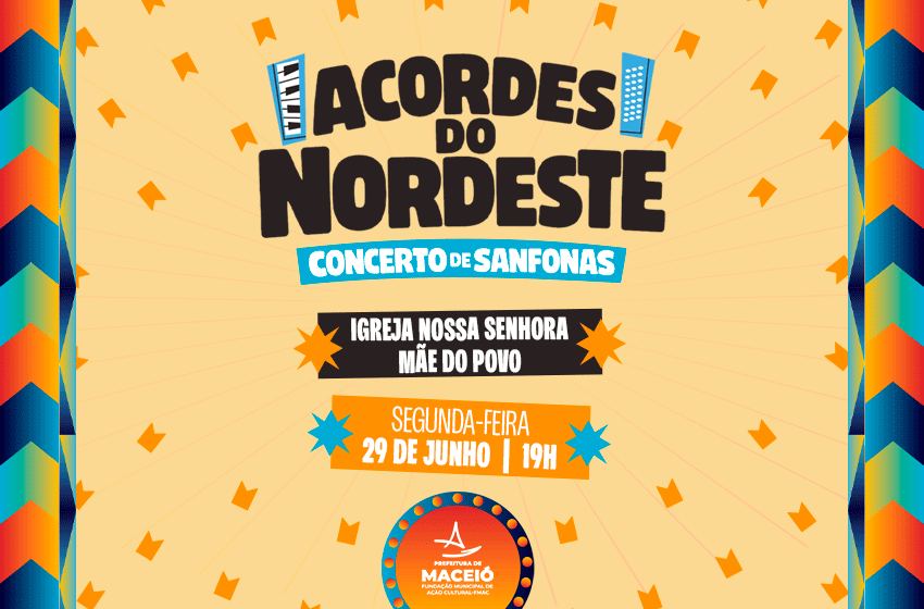 Concerto de sanfonas celebra tradição nordestina, nesta segunda (29)